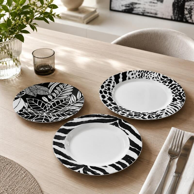 Korkmaz Natura 24-Piece Dinnerware Set for 6, Round Plates & Bowls