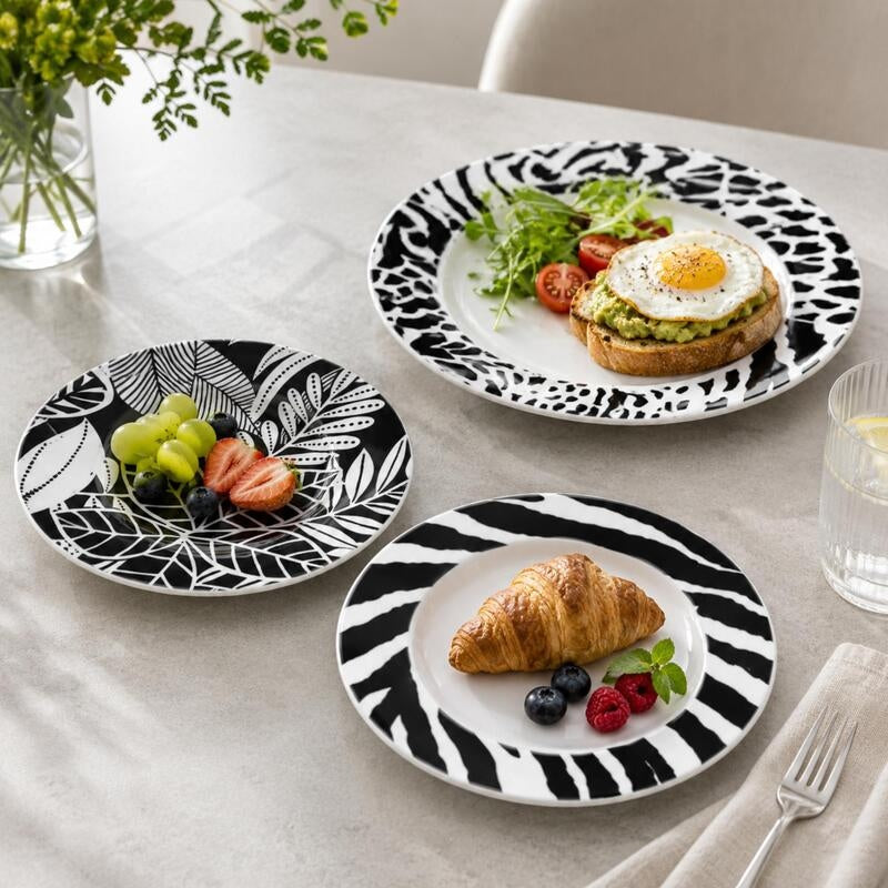 Korkmaz Natura 24-Piece Dinnerware Set for 6, Round Plates & Bowls